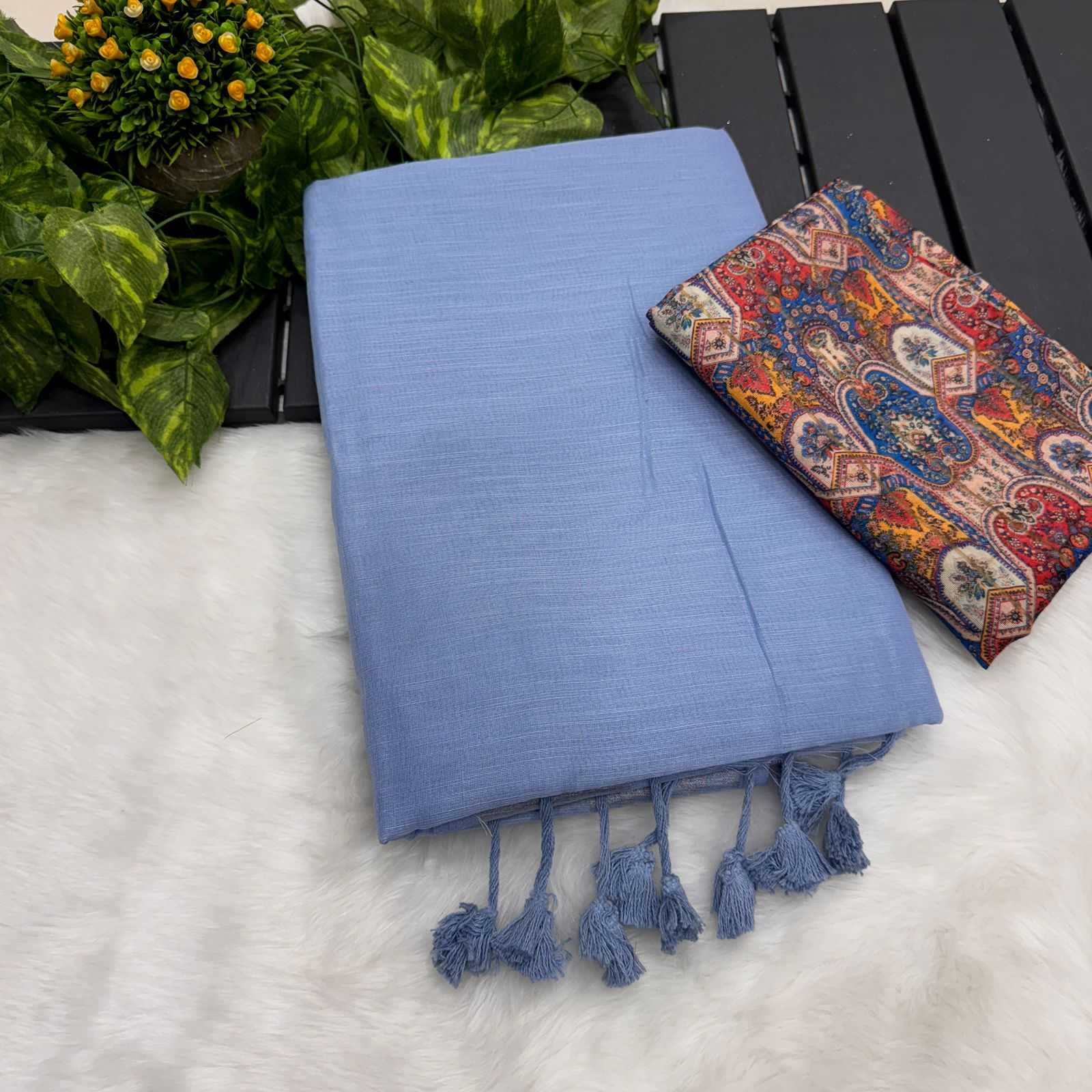Ynf Cotton RIN203 OFF Sarees Wholesale Cotton Linen Sarees Ladies Sarees Casual Sarees Manufacturer