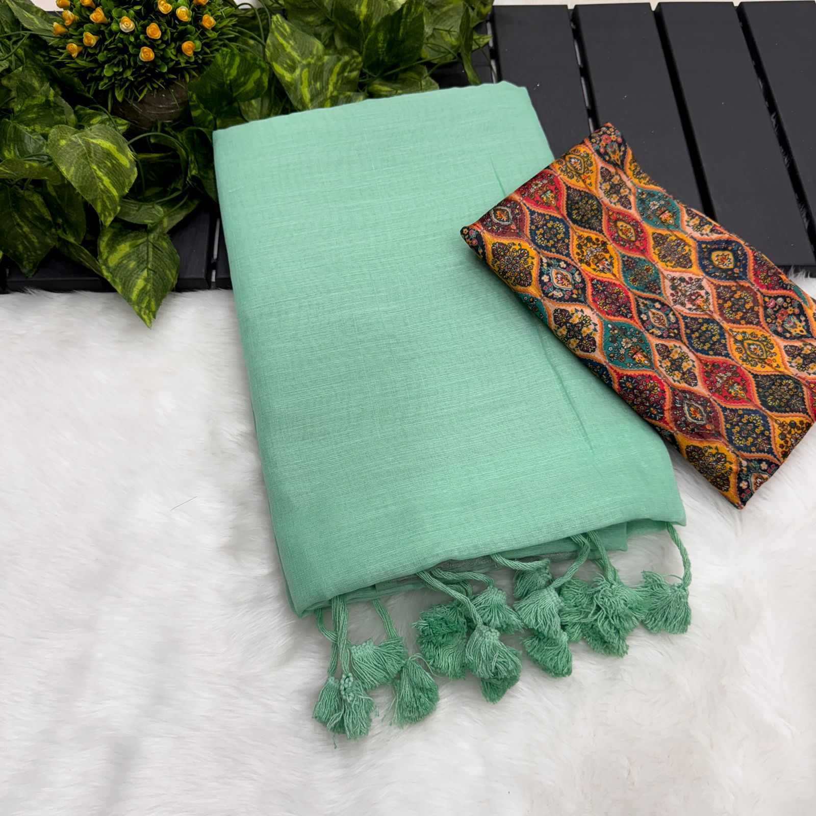 Ynf Cotton RIN203 OFF Sarees Wholesale Cotton Linen Sarees Ladies Sarees Casual Sarees Manufacturer