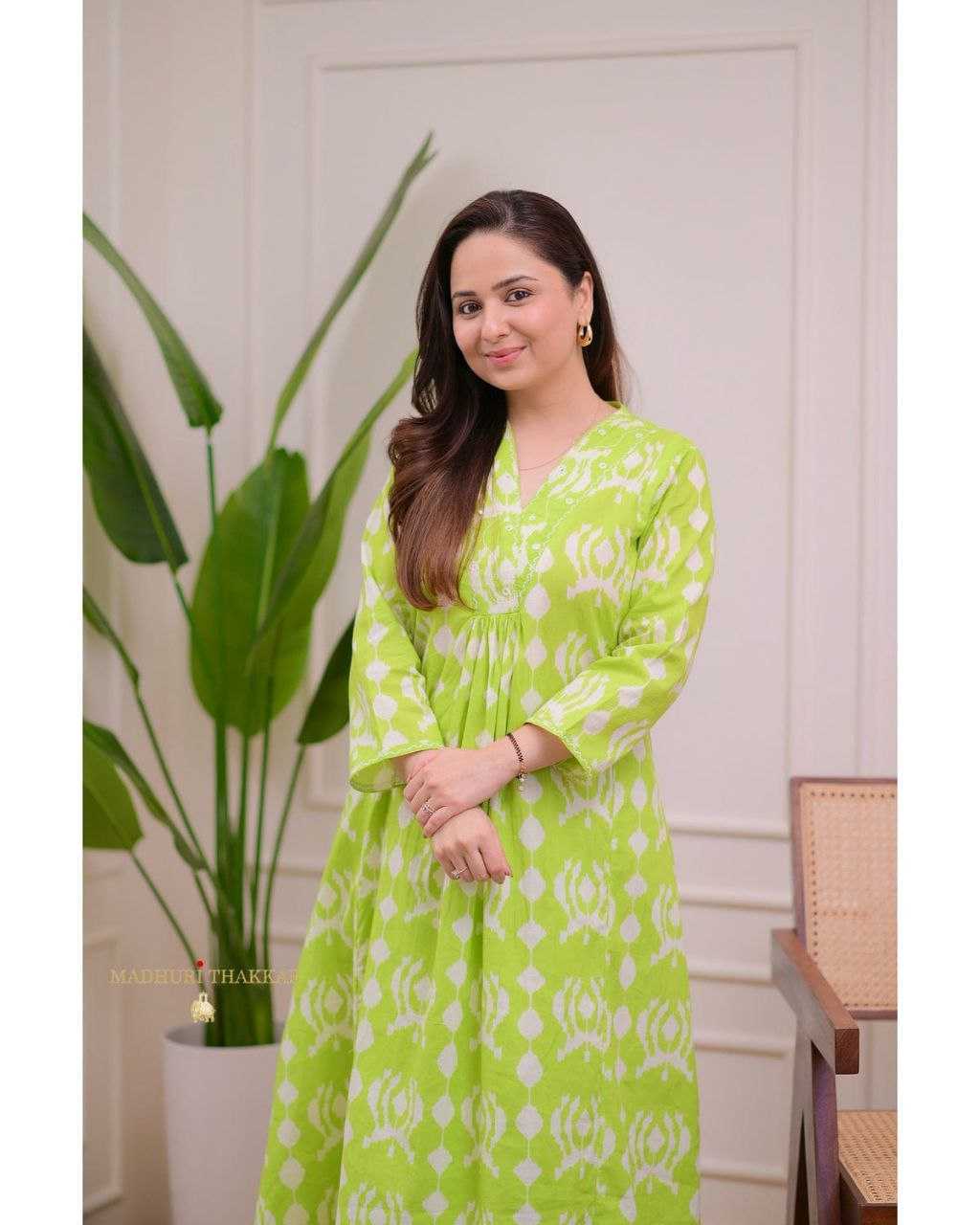 Ynf Cotton RIN220 lotus Kurti Wholesale Printed Kurtis Manufacturer