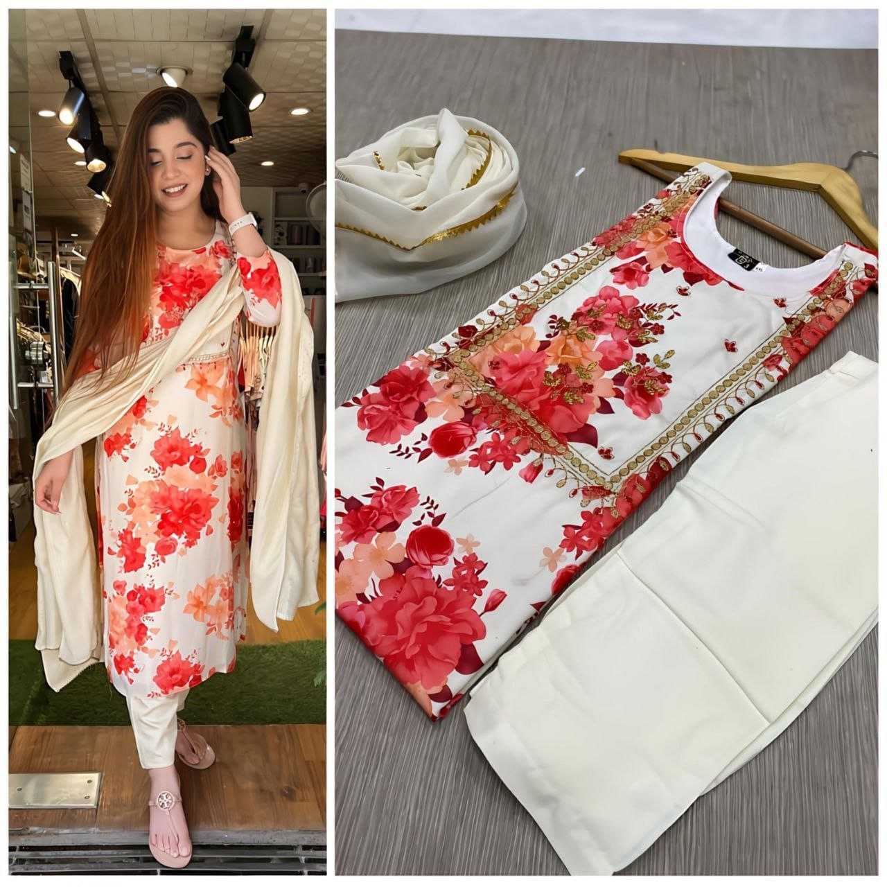 Ynf Cotton RIN220 SIDHH Kurti Wholesale Designer Kurtis Fancy Kurti Embroidered Kurtis Manufacturer