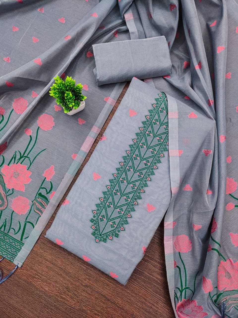 Ynf Cotton RIN221 AHALYA VOL 12 Suits & Dresses Wholesale Ladies Suits Unstitched Suits Embroidery Suits Manufacturer