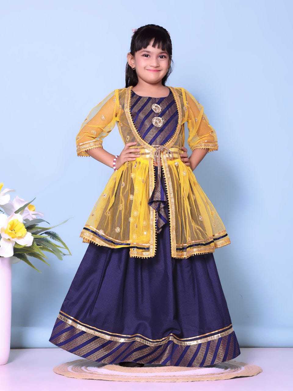 Ynf Cotton RIN222 HK-115 Kids Wear Wholesale Kids Lehenga Kids Lehenga Choli Baby Girl Lehenga Manufacturer