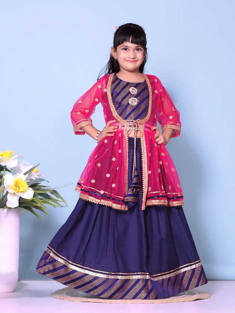 Ynf Cotton RIN222 HK-115 Kids Wear Wholesale Kids Lehenga Kids Lehenga Choli Baby Girl Lehenga Manufacturer