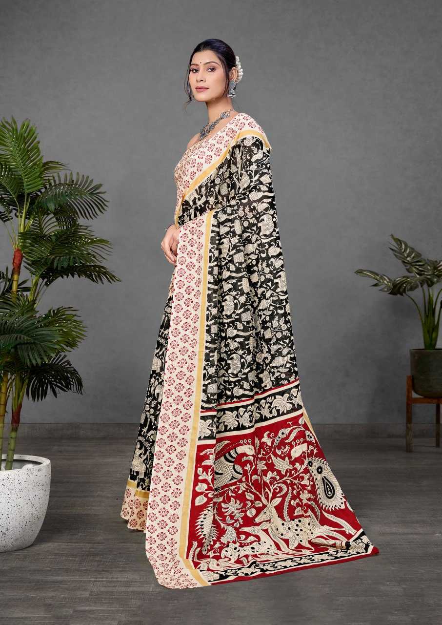 Ynf Cotton RIN229 90-4 Sarees Wholesale Printed Sarees Cotton Sarees Mulmul Cotton Sarees Manufacturer
