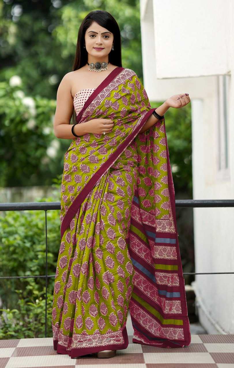 Ynf Cotton RIN229 93-10 Sarees Wholesale Printed Cotton Saree Cotton Sarees Mulmul Cotton Sarees Manufacturer