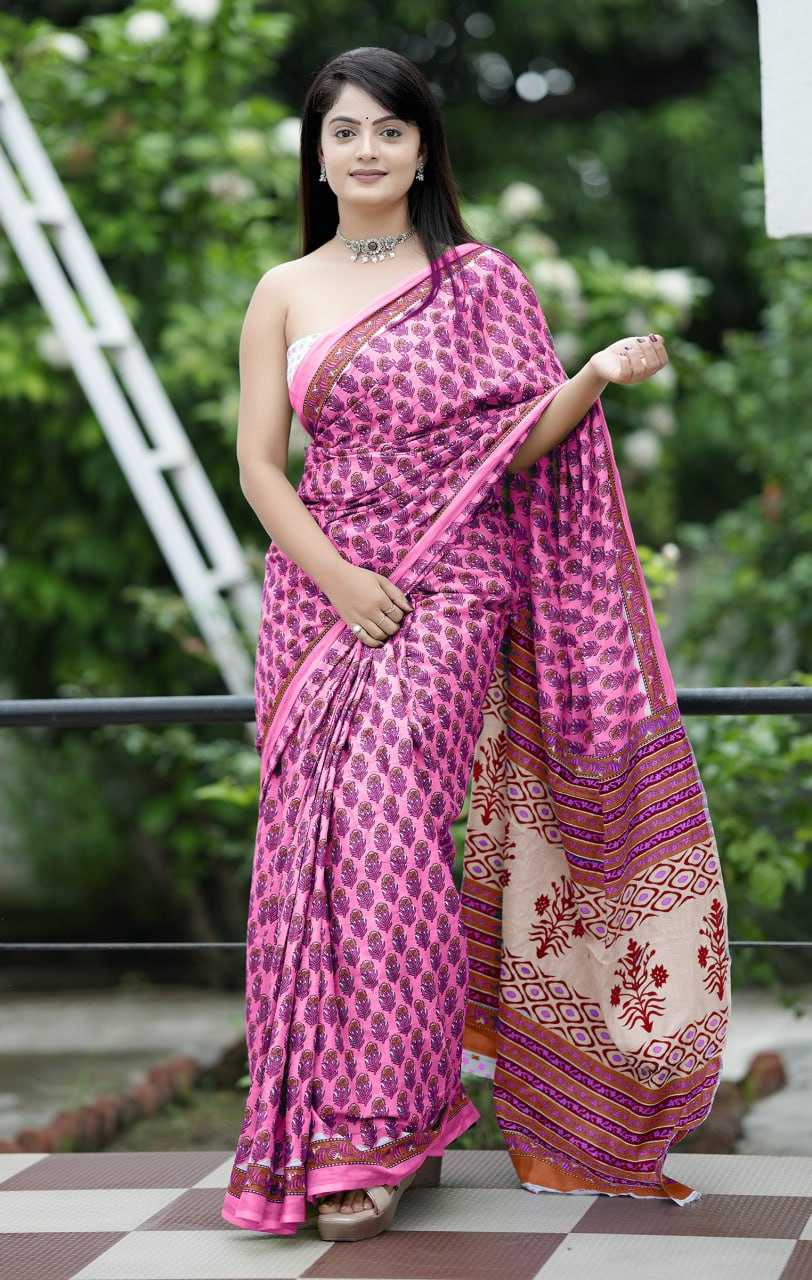 Ynf Cotton RIN229 93-11 Sarees Wholesale Printed Cotton Saree Cotton Sarees Mulmul Cotton Sarees Manufacturer