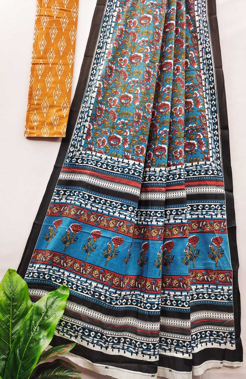 Ynf Cotton RIN229 93-8 Sarees Wholesale Printed Cotton Saree Cotton Sarees Mulmul Cotton Sarees Manufacturer
