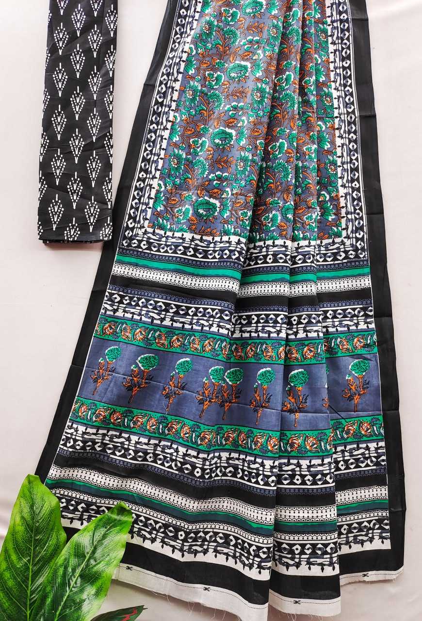 Ynf Cotton RIN229 93-8 Sarees Wholesale Printed Cotton Saree Cotton Sarees Mulmul Cotton Sarees Manufacturer