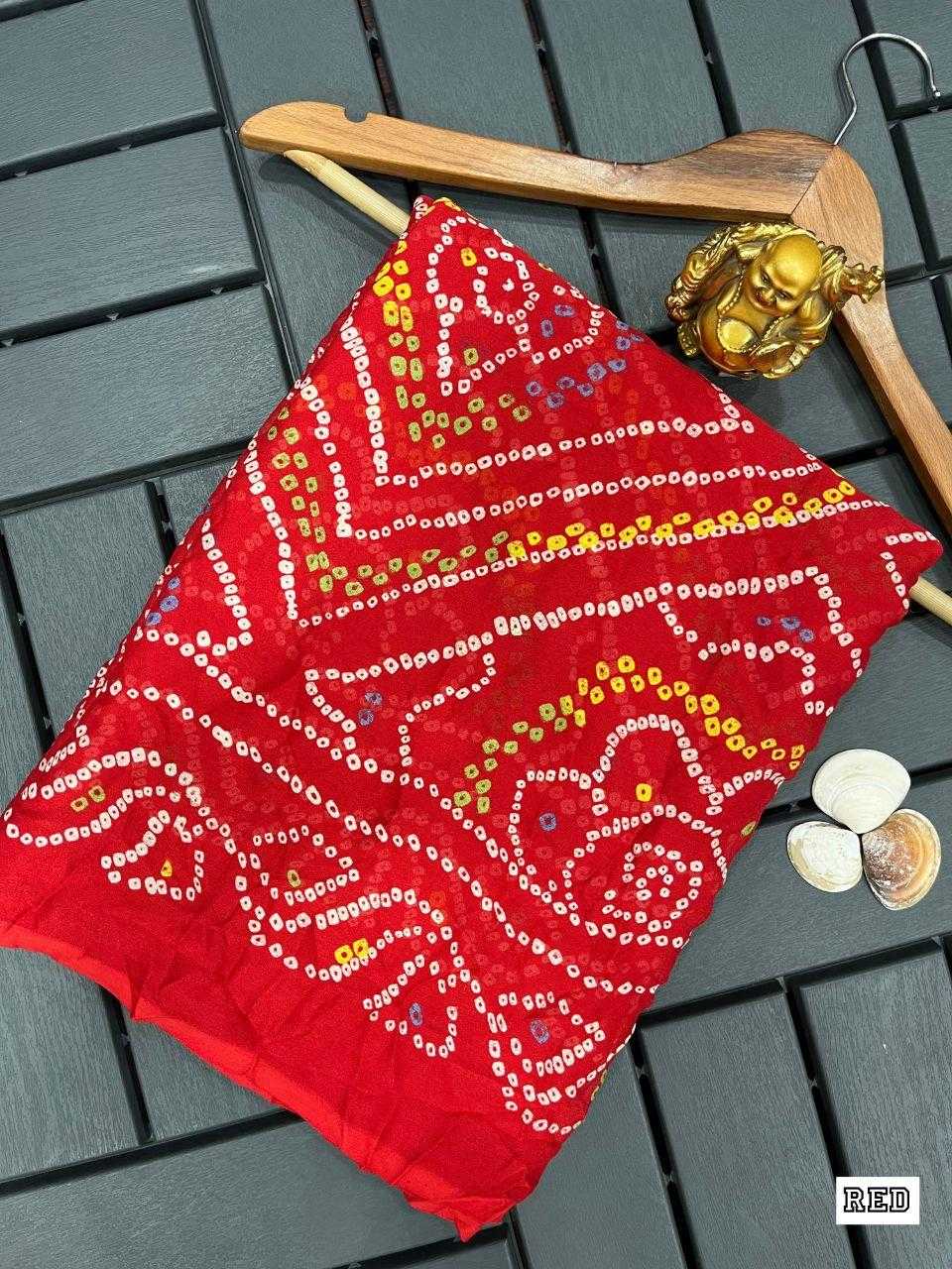 Ynf Crepe KESH524 MASTANI BANDHANI Sarees Wholesale Printed Sarees Bandhani Sarees Casual Sarees Manufacturer