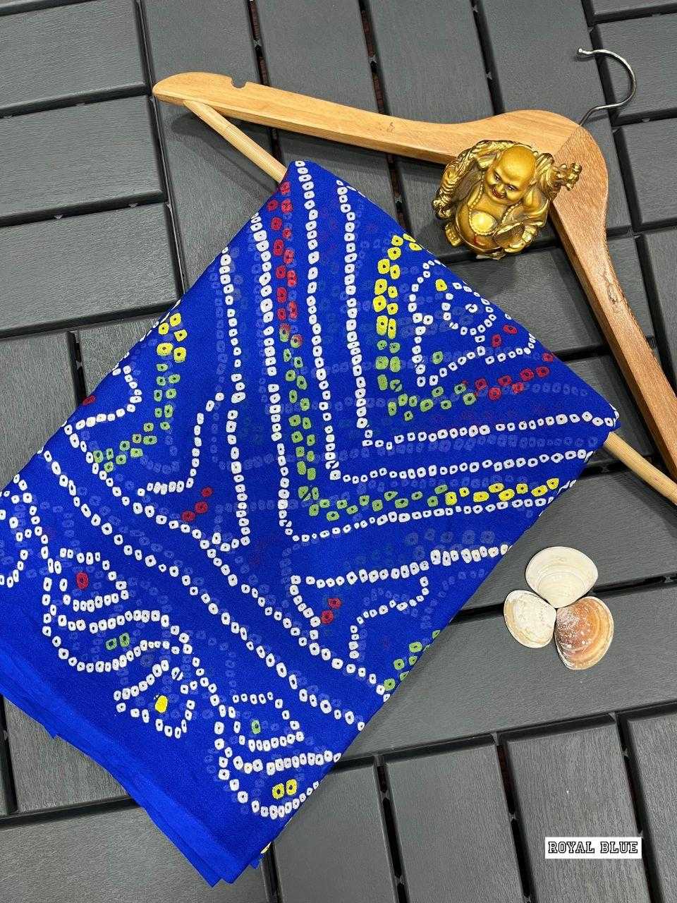 Ynf Crepe KESH524 MASTANI BANDHANI Sarees Wholesale Printed Sarees Bandhani Sarees Casual Sarees Manufacturer