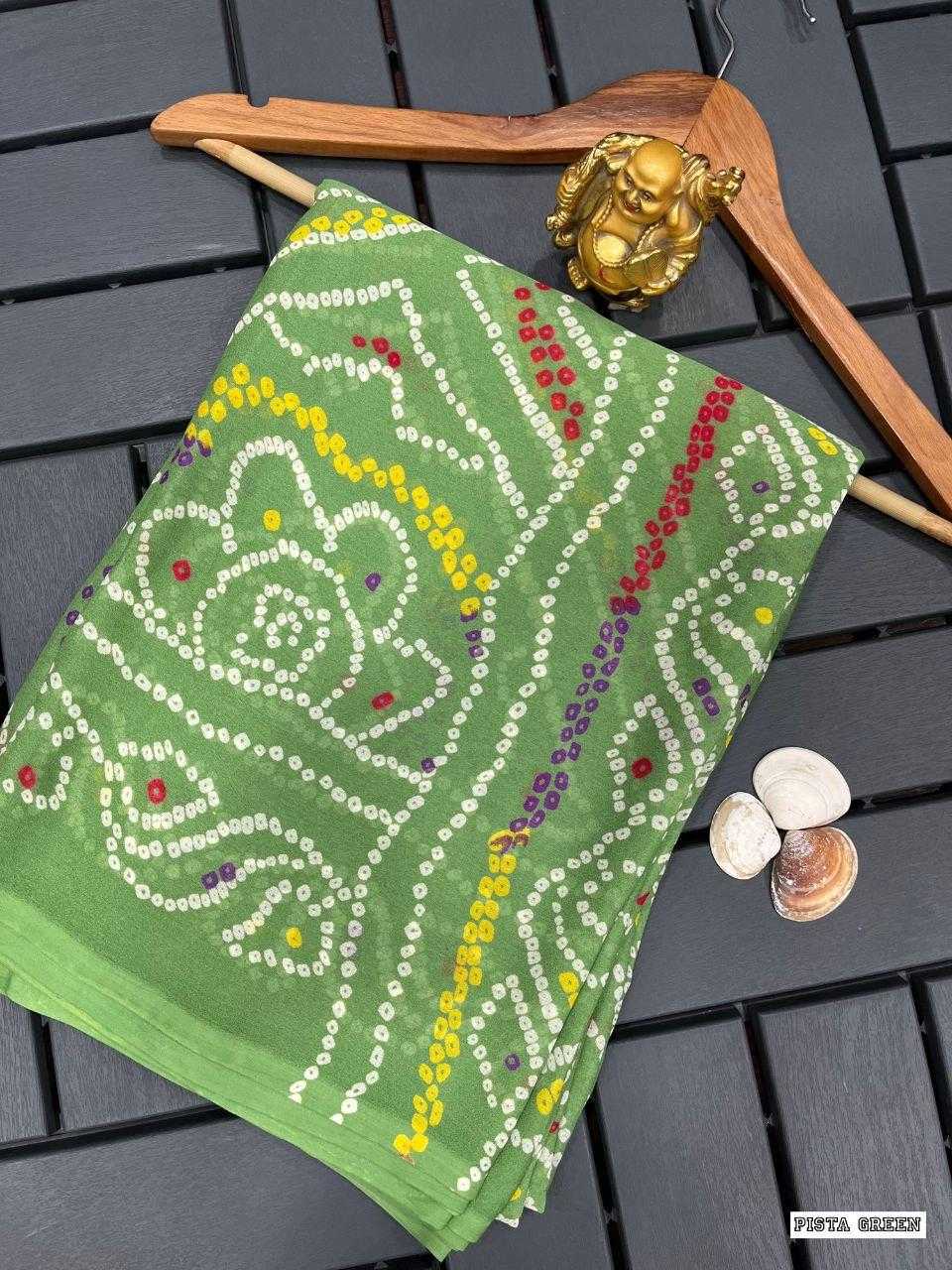 Ynf Crepe KESH524 MASTANI BANDHANI Sarees Wholesale Printed Sarees Bandhani Sarees Casual Sarees Manufacturer