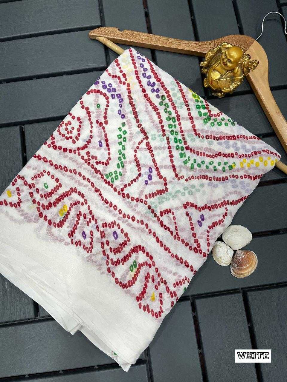 Ynf Crepe KESH524 MASTANI BANDHANI Sarees Wholesale Printed Sarees Bandhani Sarees Casual Sarees Manufacturer
