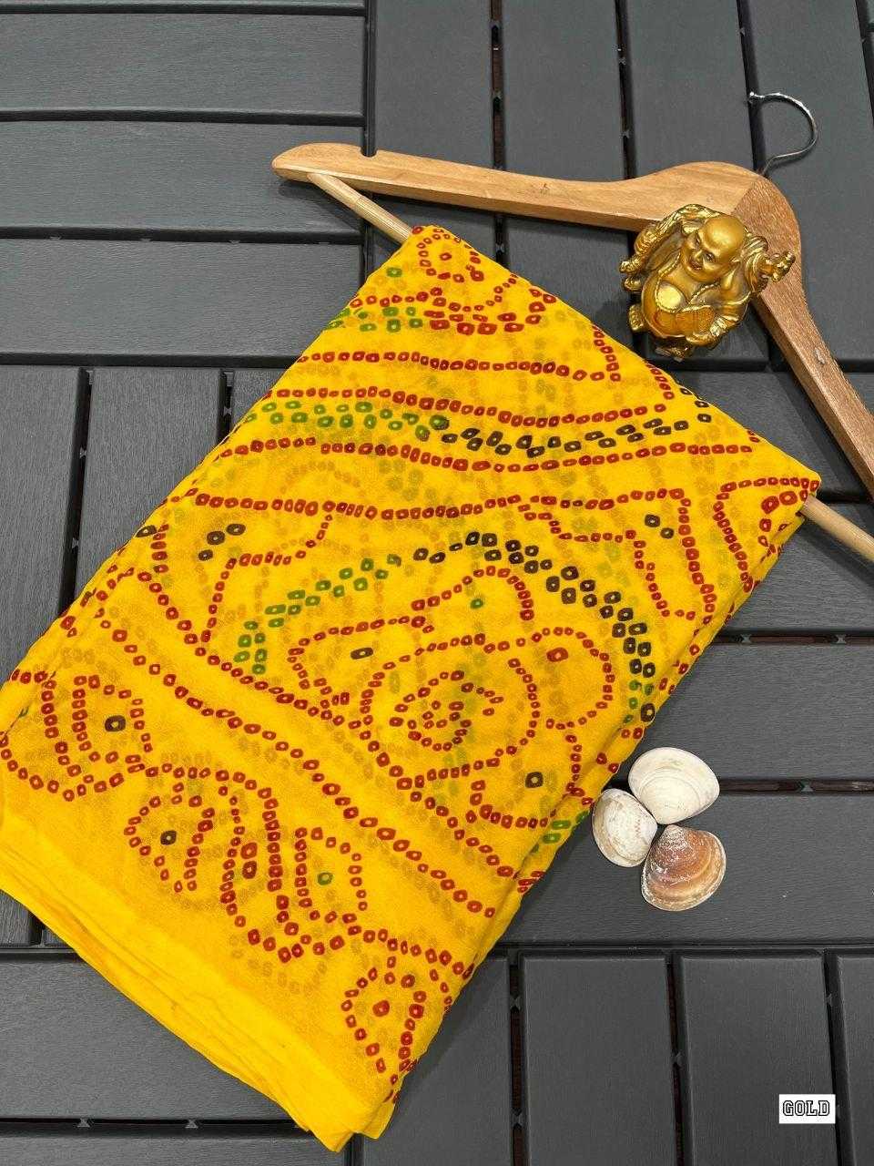 Ynf Crepe KESH524 MASTANI BANDHANI Sarees Wholesale Printed Sarees Bandhani Sarees Casual Sarees Manufacturer