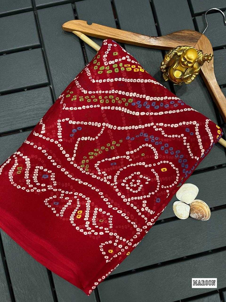 Ynf Crepe KESH524 MASTANI BANDHANI Sarees Wholesale Printed Sarees Bandhani Sarees Casual Sarees Manufacturer