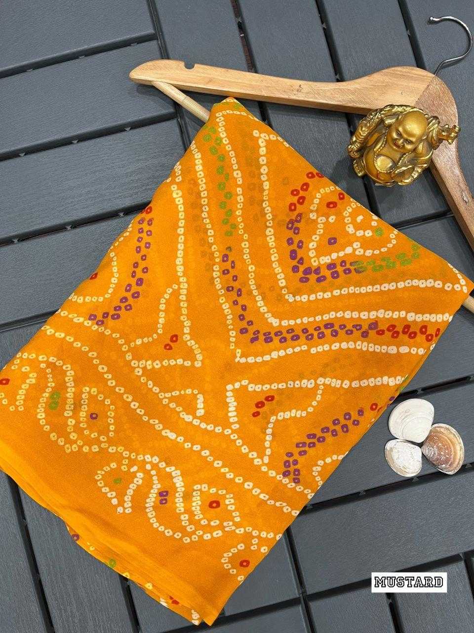 Ynf Crepe KESH524 MASTANI BANDHANI Sarees Wholesale Printed Sarees Bandhani Sarees Casual Sarees Manufacturer
