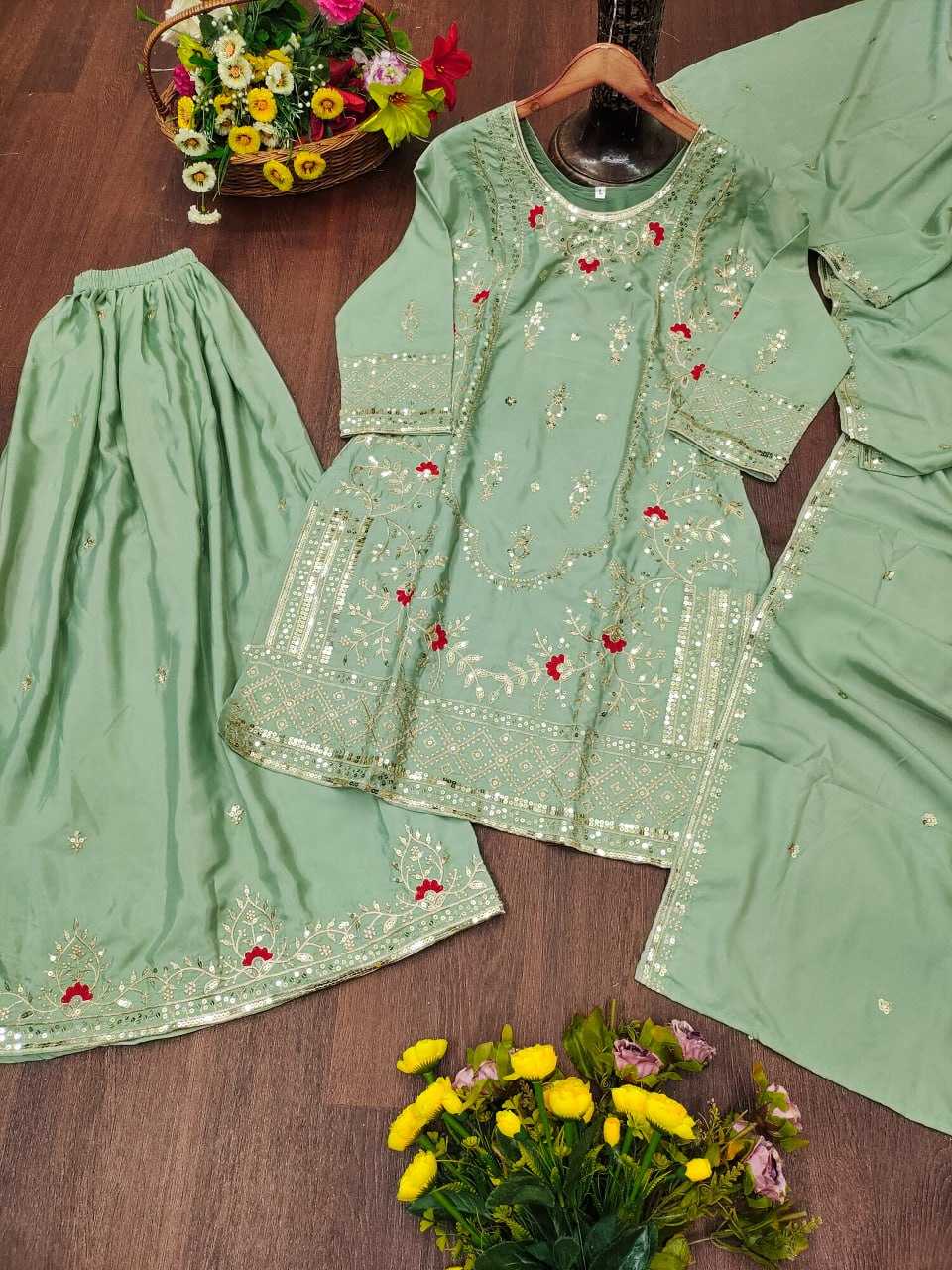 Ynf Crepe RIN232 88 Suits & Dresses Wholesale Sharara Salwar Suits Embroidery Suits Manufacturer
