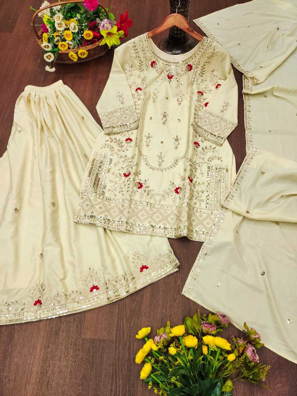Ynf Crepe RIN232 88 Suits & Dresses Wholesale Sharara Salwar Suits Embroidery Suits Manufacturer