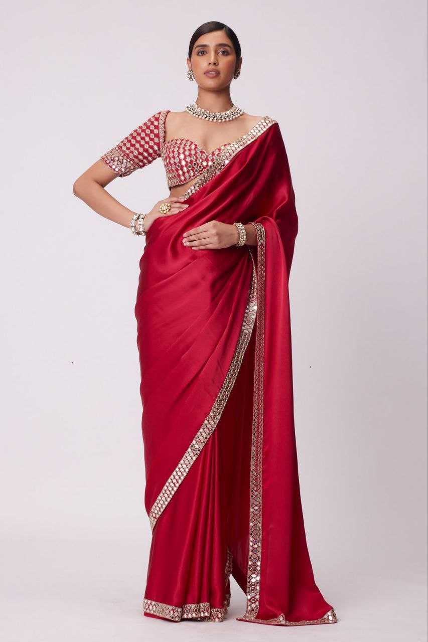 Ynf Crepe KESH508 71 Sarees Wholesale Designer Sarees Fancy Sarees Mirror Work Saree Manufacturer