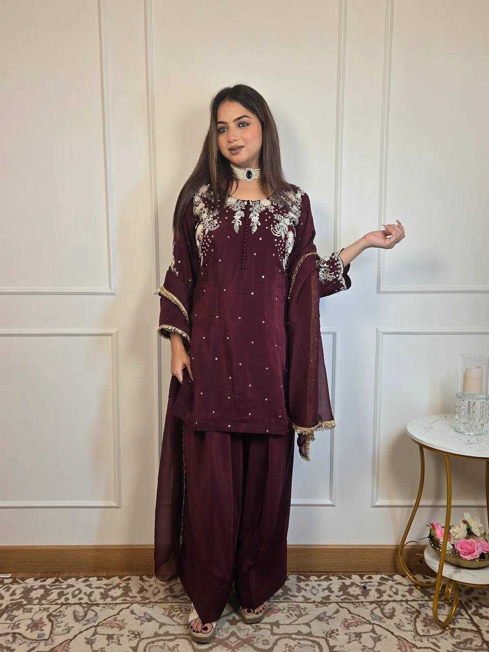 Ynf Crepe Silk RIN110 374 Suits & Dresses Wholesale Ladies Suits Embroidery Suits Ladies Salwar Suits Manufacturer