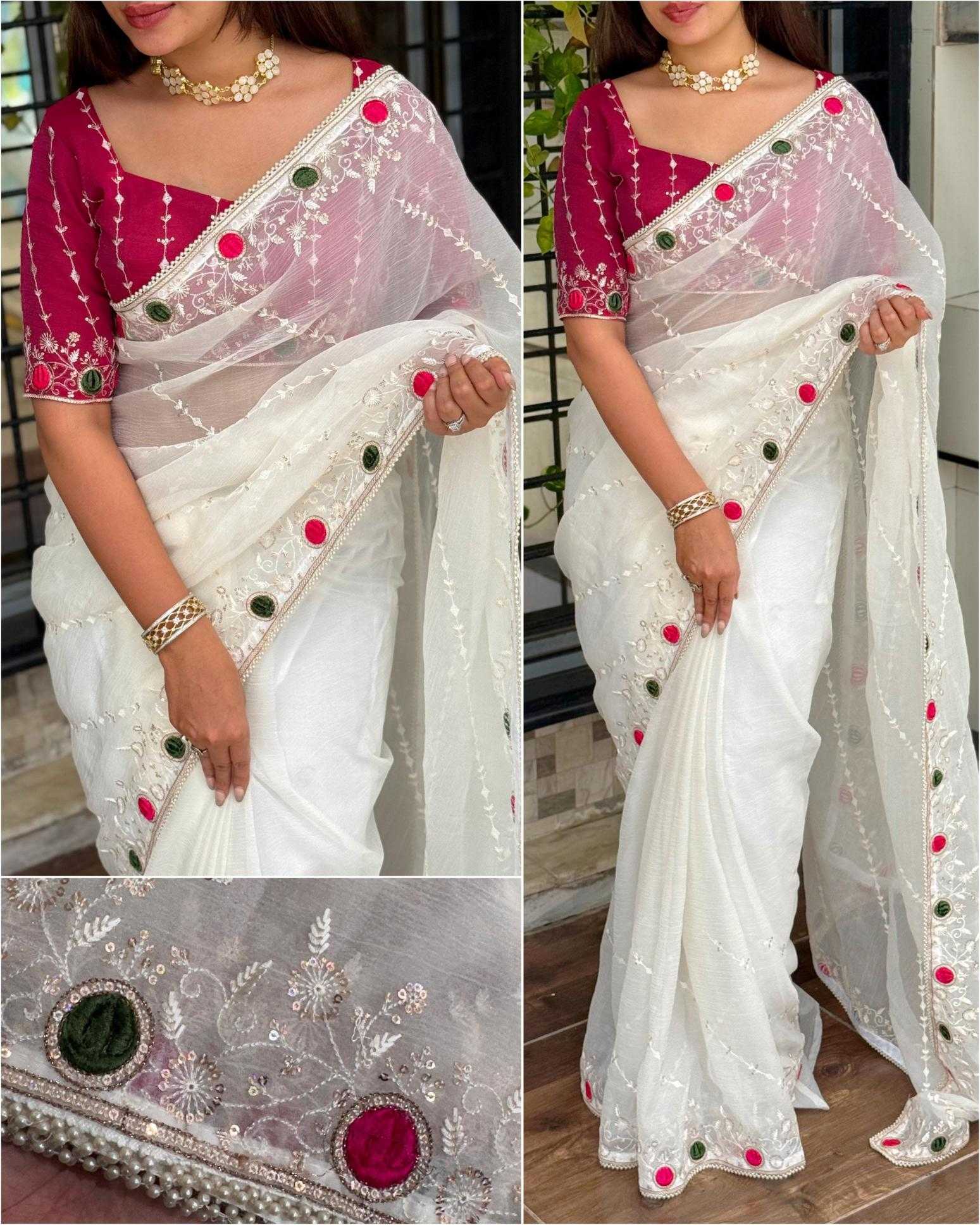 Ynf Crunchi KESH500 Rakhi Sarees Wholesale Designer Sarees Ready To Wear Sarees Party Wear Sarees Manufacturer