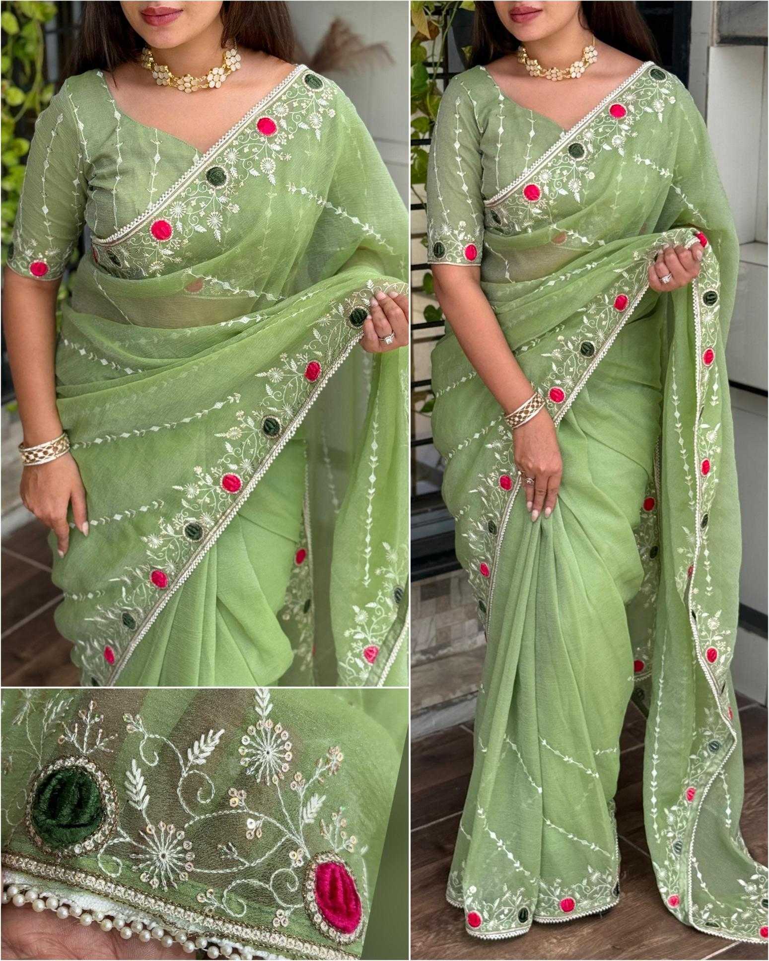 Ynf Crunchi KESH500 Rakhi Sarees Wholesale Designer Sarees Ready To Wear Sarees Party Wear Sarees Manufacturer