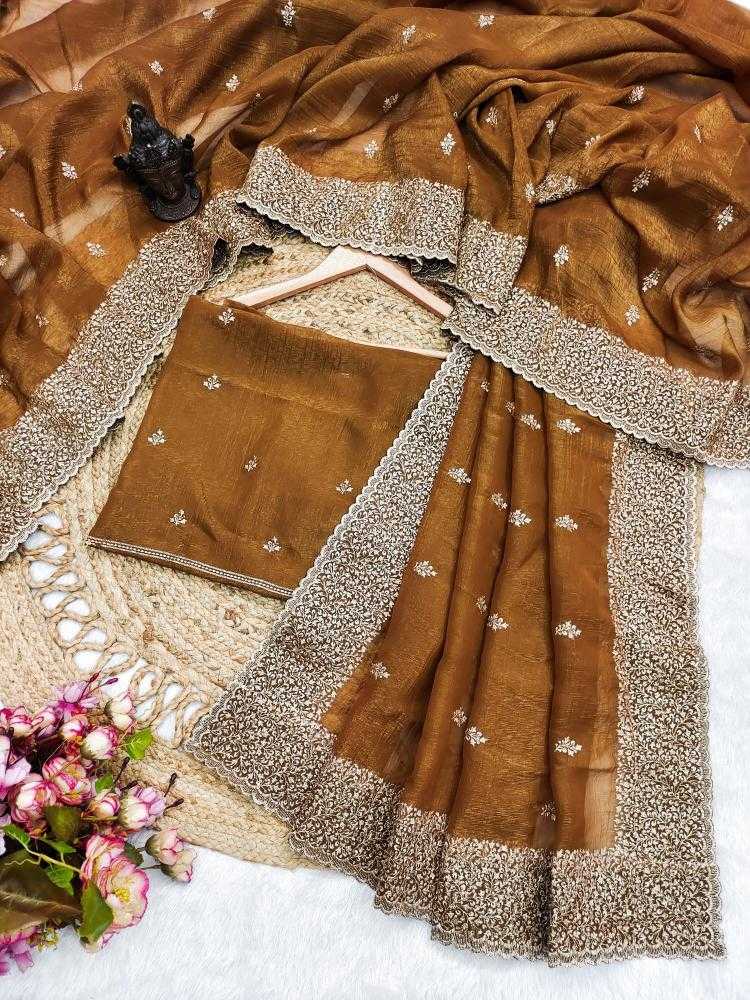 Ynf Crunchi RIN118 FAIR Sarees Wholesale Designer Sarees Embroidered Sarees Cutwork Saree Manufacturer