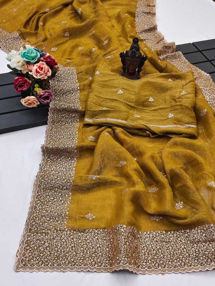 Ynf Crunchi RIN118 HOLA Sarees Wholesale Designer Sarees Embroidered Sarees Cutwork Saree Manufacturer