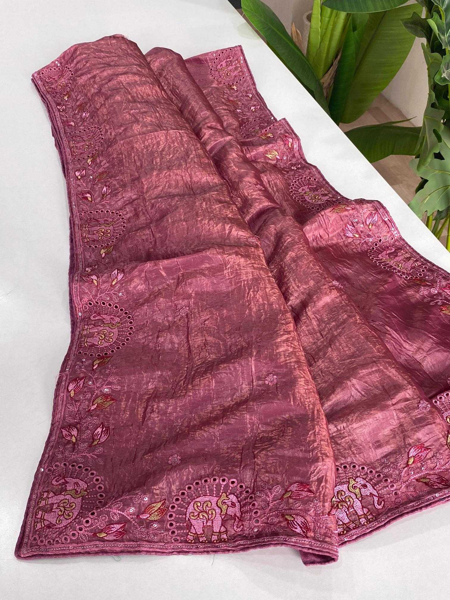 Ynf Crush Silk KESH249 Charvi Silk Sarees Wholesale Designer Silk Sarees Silk Sarees For Weddings Embroidered Silk Sarees Manufacturer