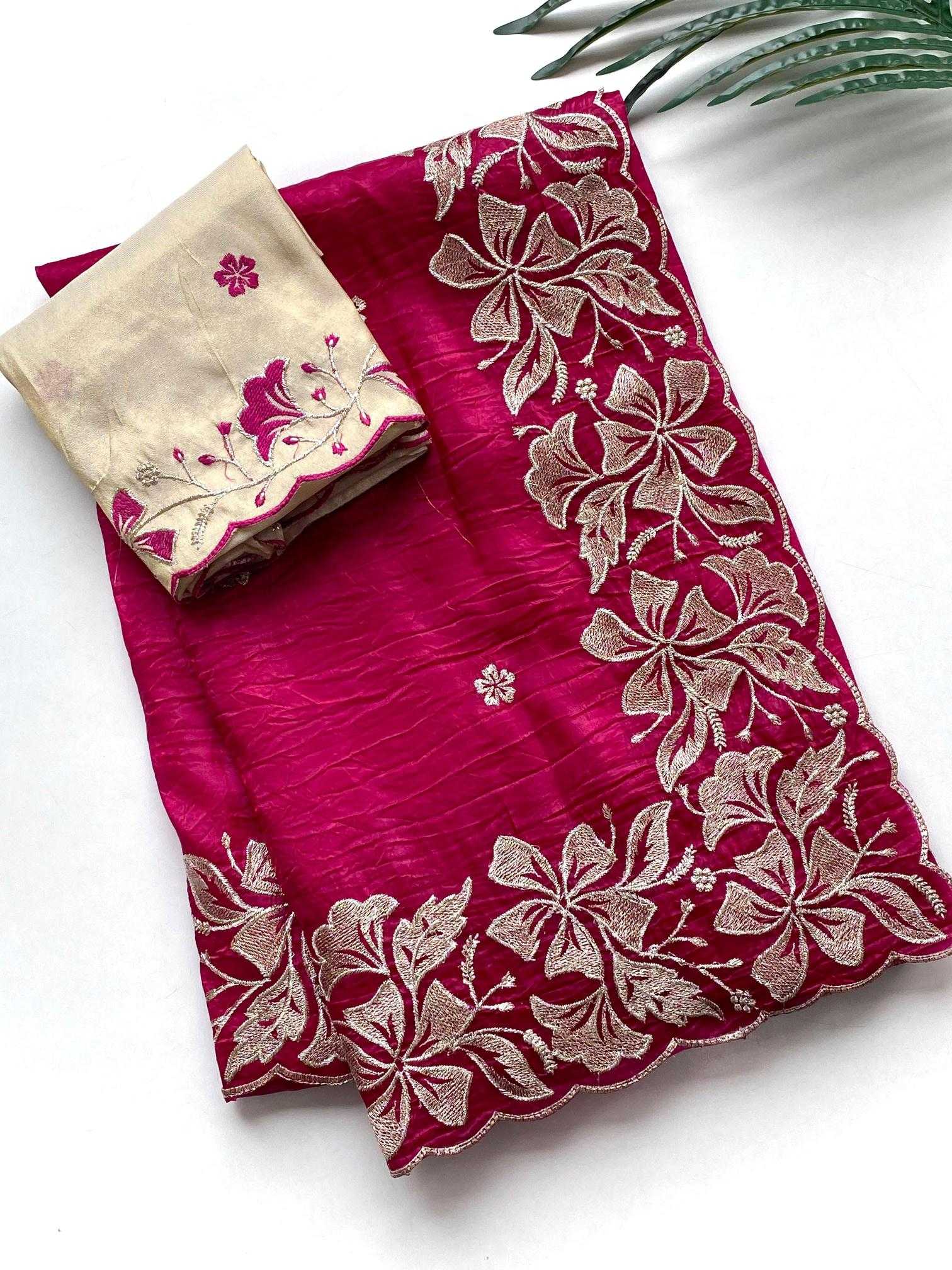 Ynf Crush Silk KESH249 Poonam Silk Sarees Wholesale Designer Silk Sarees Silk Sarees For Weddings Embroidered Silk Sarees Manufacturer