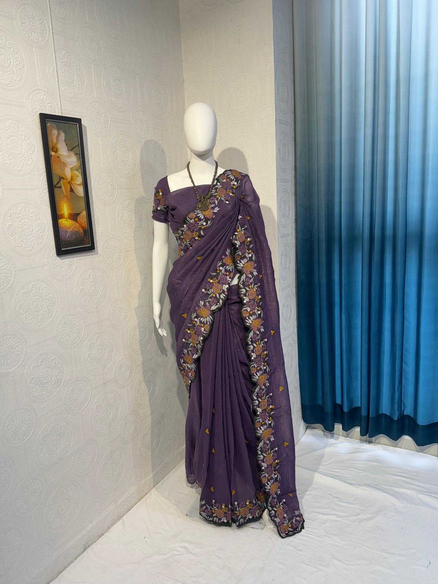 Ynf Crush Silk RIN118 SANIA Silk Sarees Wholesale Party Wear Silk Sarees Designer Silk Sarees Embroidered Silk Sarees Manufacturer