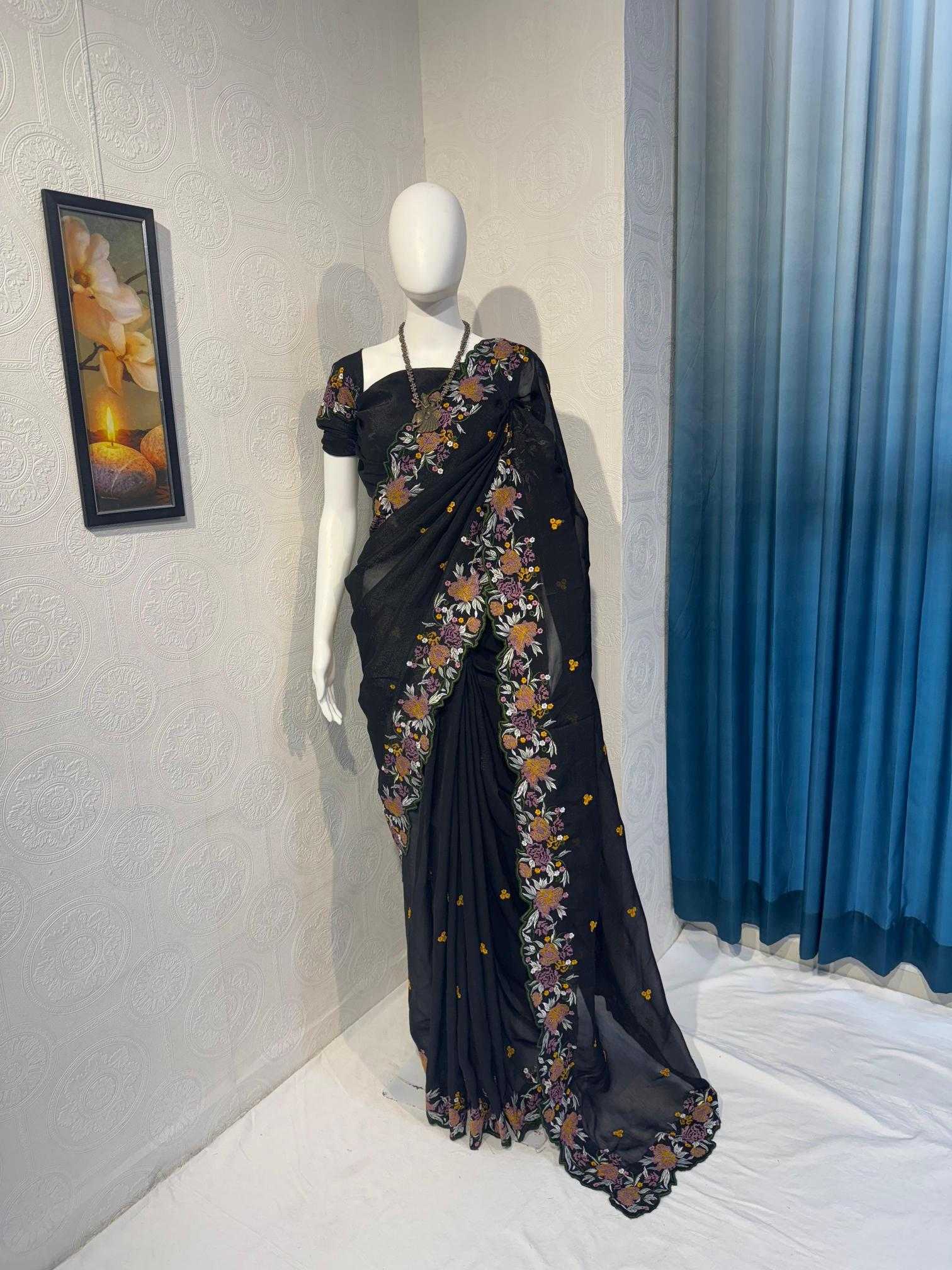 Ynf Crush Silk RIN118 SANIA Silk Sarees Wholesale Party Wear Silk Sarees Designer Silk Sarees Embroidered Silk Sarees Manufacturer