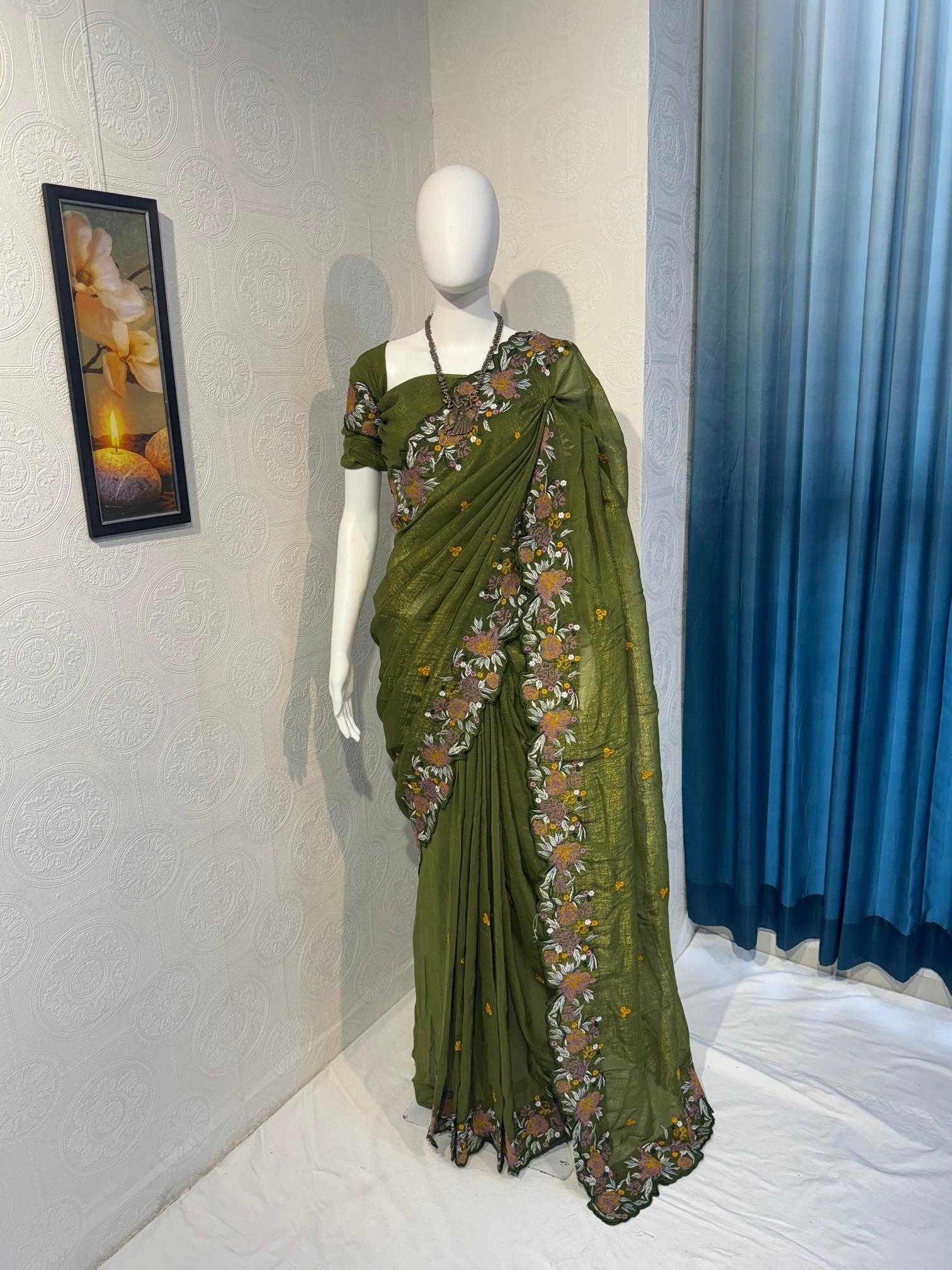 Ynf Crush Silk RIN118 SANIA Silk Sarees Wholesale Party Wear Silk Sarees Designer Silk Sarees Embroidered Silk Sarees Manufacturer
