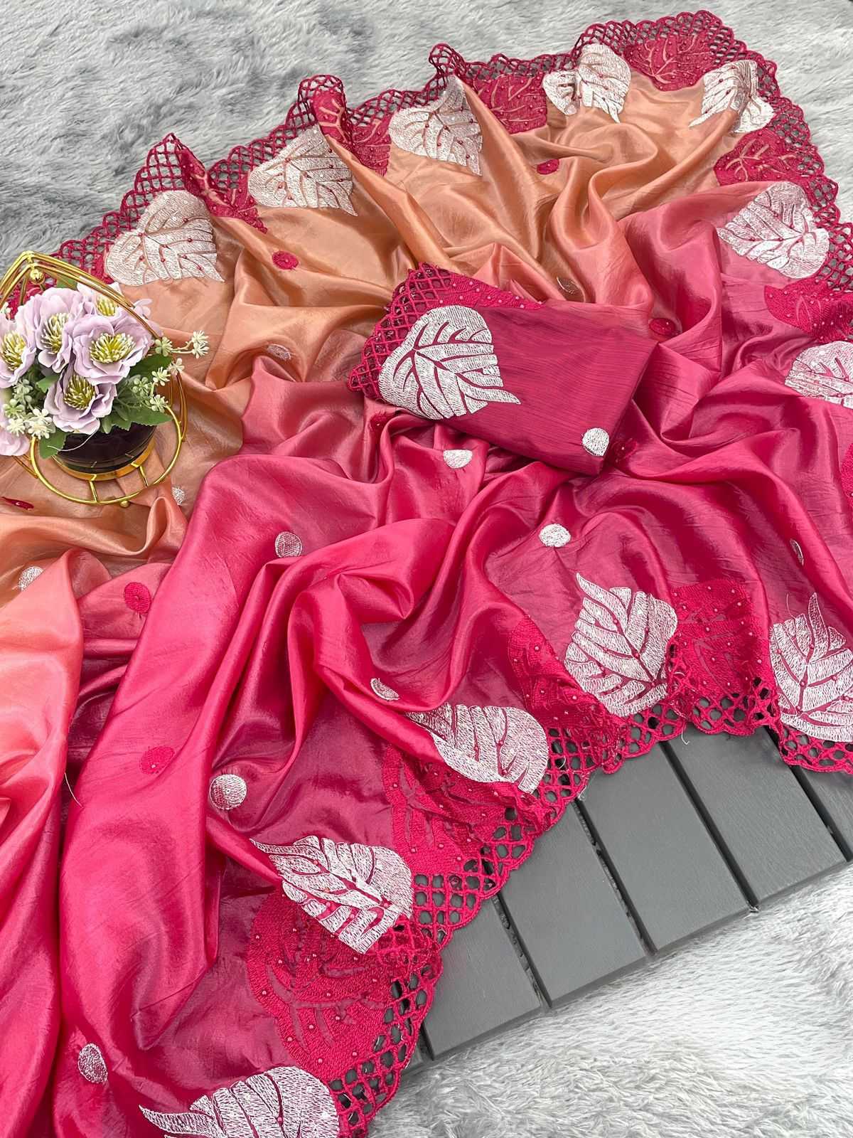 Ynf Crush Silk RIN164 flaunt Silk Sarees Wholesale Designer Silk Sarees Silk Sarees For Weddings Embroidered Silk Sarees Manufacturer