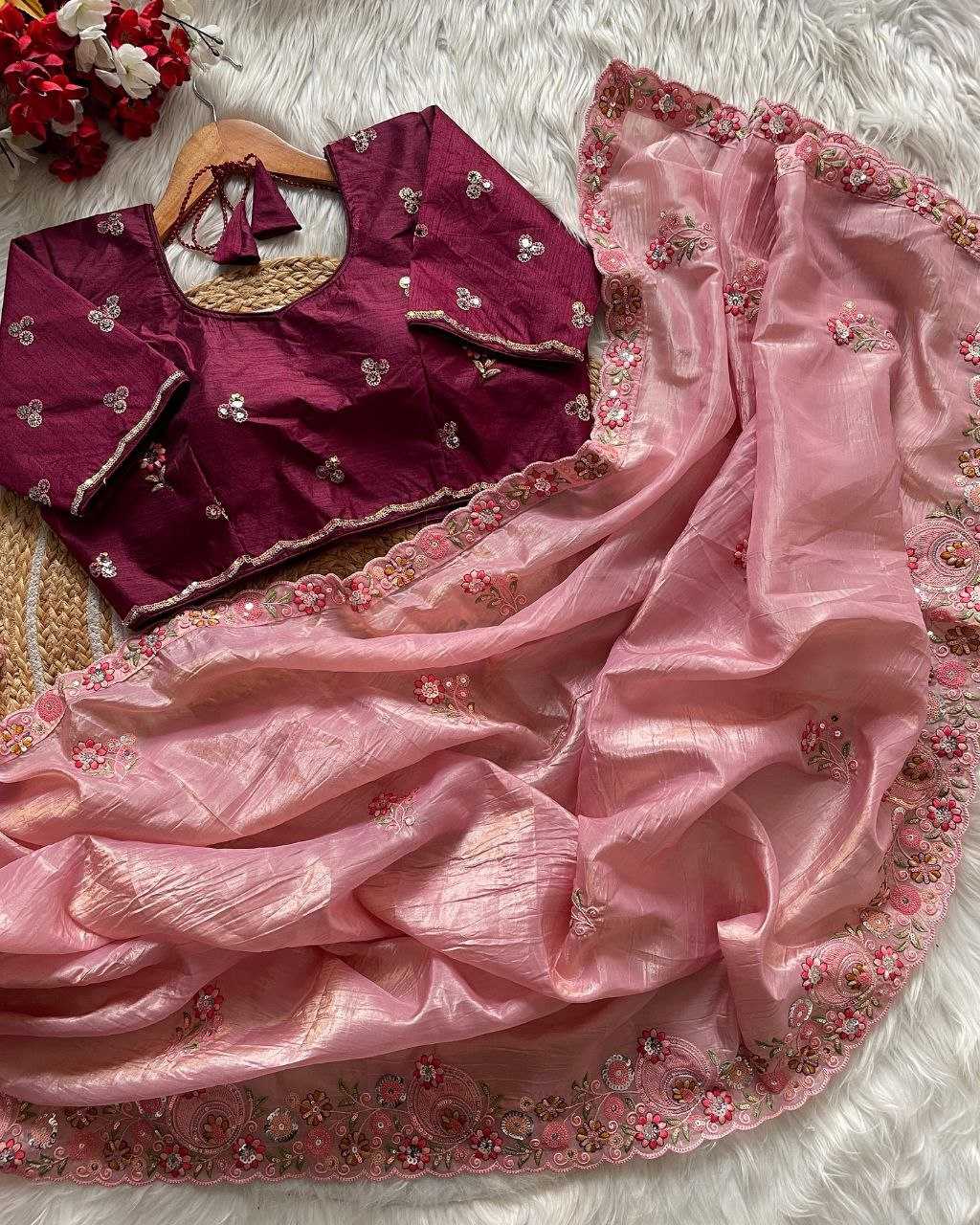 Ynf Crush Silk RIN188 Goldy Sarees Wholesale Party Wear Sarees Sequence Sarees Cutwork Saree Manufacturer