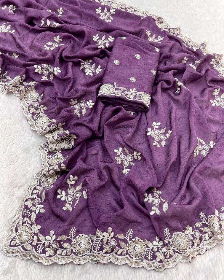 Ynf Crush Silk RIN198 AQUARE Silk Sarees Wholesale Designer Silk Sarees Fancy Silk Sarees Embroidered Silk Sarees Manufacturer