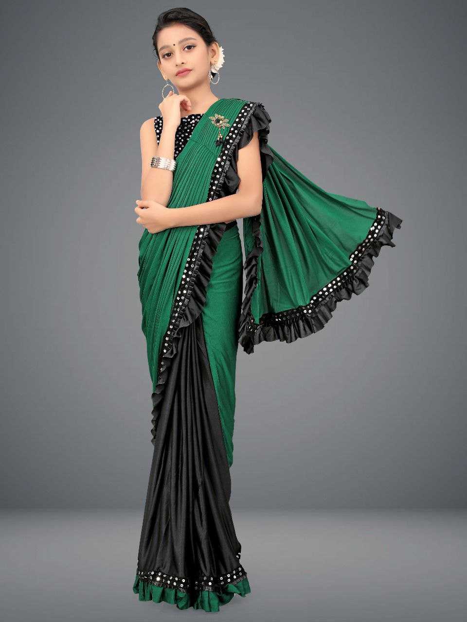 Ynf Delta lycra KESH461 45 Kids Wear Wholesale Kids Saree Dress Manufacturer