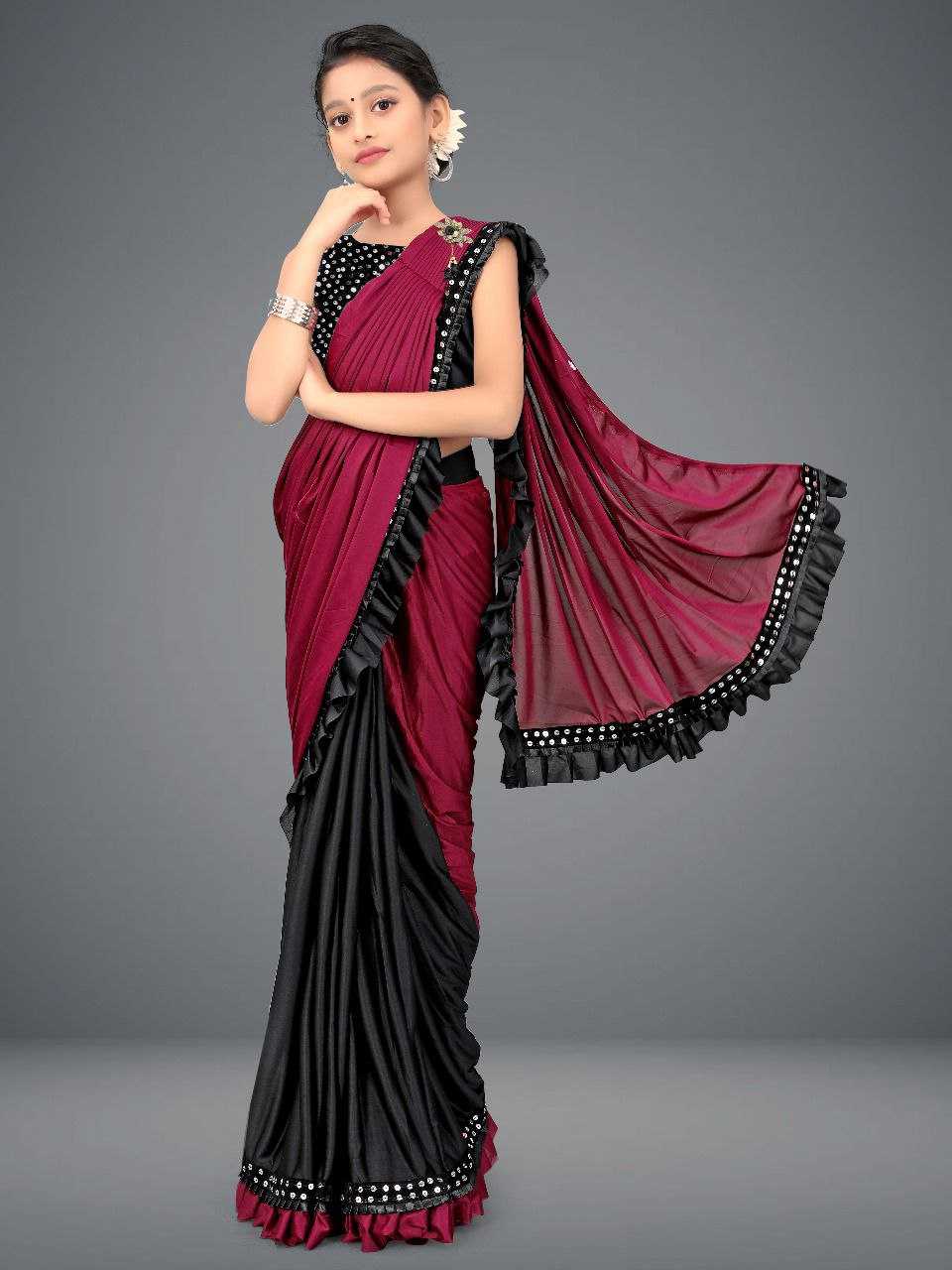 Ynf Delta lycra KESH461 45 Kids Wear Wholesale Kids Saree Dress Manufacturer