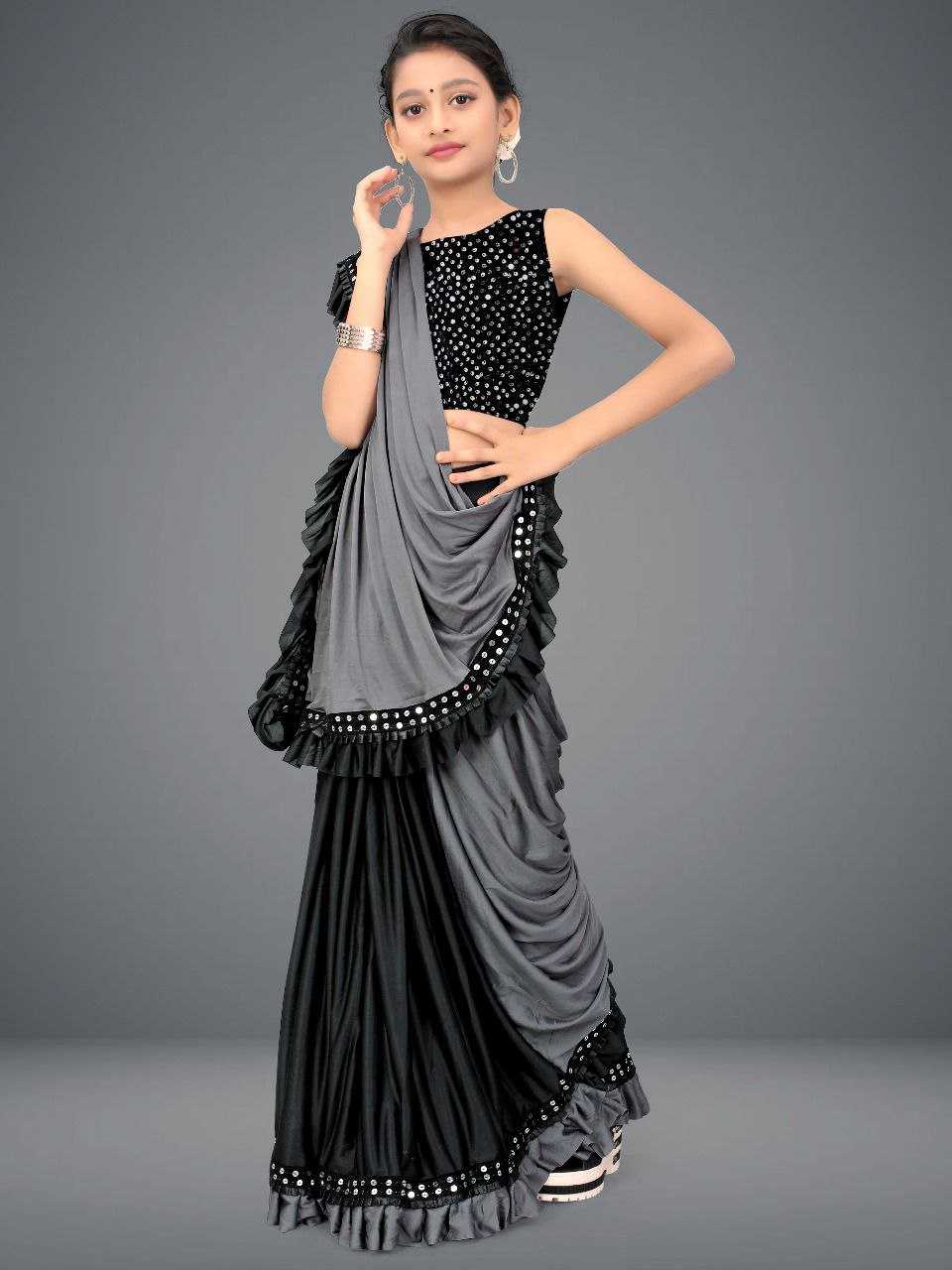 Ynf Delta lycra KESH461 45 Kids Wear Wholesale Kids Saree Dress Manufacturer