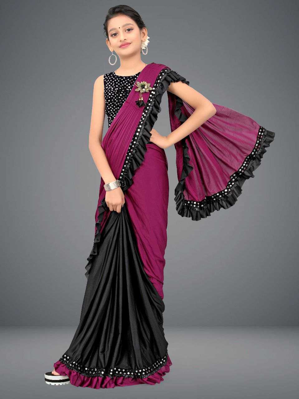 Ynf Delta lycra KESH461 45 Kids Wear Wholesale Kids Saree Dress Manufacturer