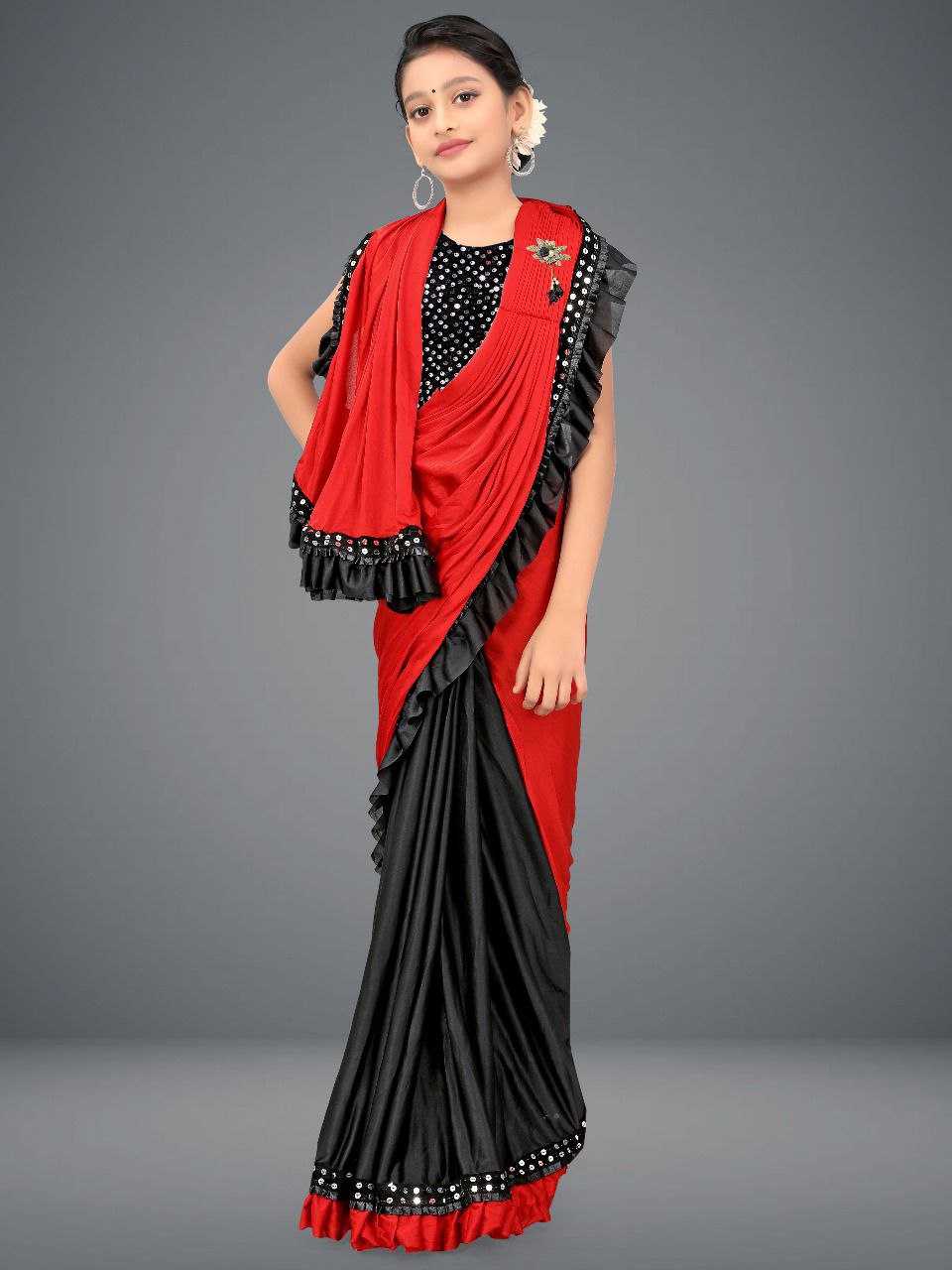 Ynf Delta lycra KESH461 45 Kids Wear Wholesale Kids Saree Dress Manufacturer