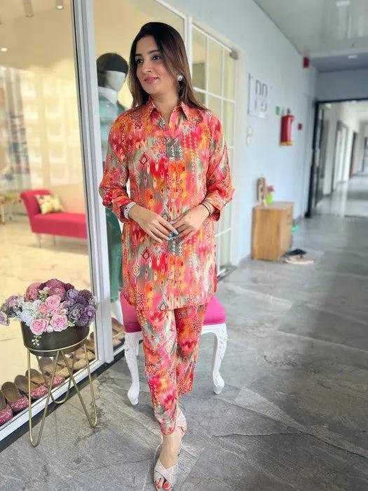 Ynf Delta lycra KESH540 MAA KHODAL Western Wears Wholesale Co-ord Set Manufacturer