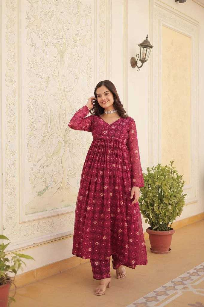 Ynf Delta Silk KESH559 382 Suits & Dresses Western Wears Festive Collections Wholesale Printed Dresses Silk Dresses Anarkali Dresses Manufacturer