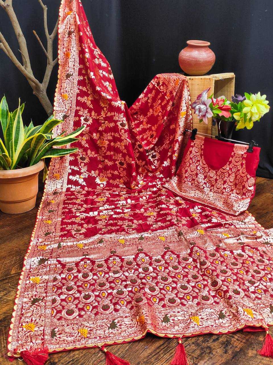 Ynf Dola Silk RIN150 Flower valley Silk Sarees Wedding Collections Festive Collections Wholesale Dola Silk Sarees Traditional Silk Sarees Silk Sarees With Blouse Manufacturer