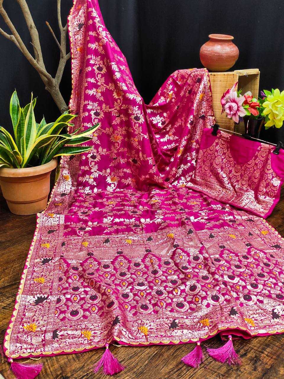 Ynf Dola Silk RIN150 Flower valley Silk Sarees Wedding Collections Festive Collections Wholesale Dola Silk Sarees Traditional Silk Sarees Silk Sarees With Blouse Manufacturer