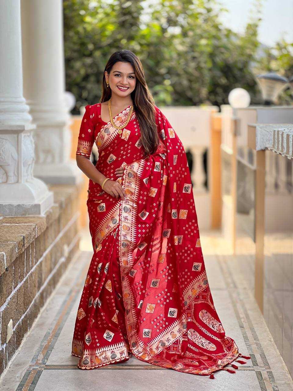 Ynf Dola Silk RIN150 Swastik Silk Sarees Wedding Collections Festive Collections Wholesale Dola Silk Sarees Traditional Silk Sarees Silk Sarees With Blouse Manufacturer