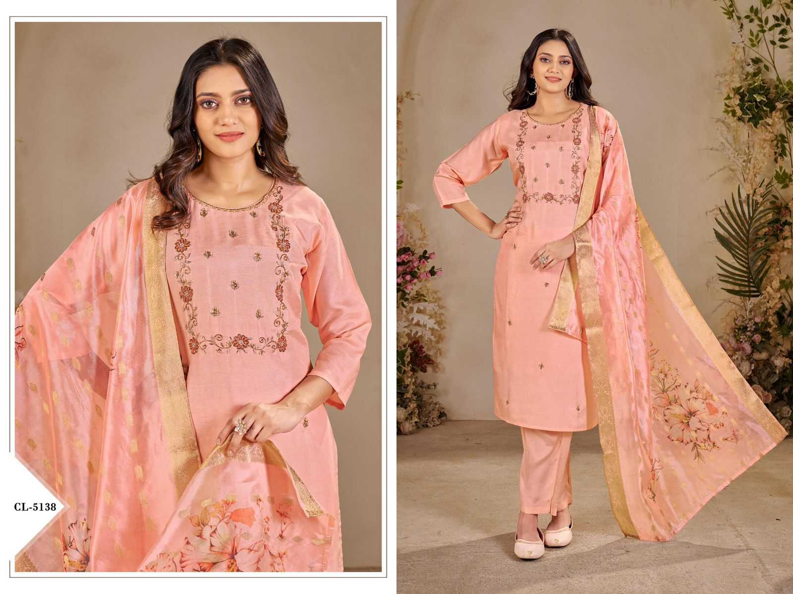 Ynf Dola Silk RIN190 Colorx-5138 Setwise Collections Wholesale Dresses & Suits Catalogs Manufacturer