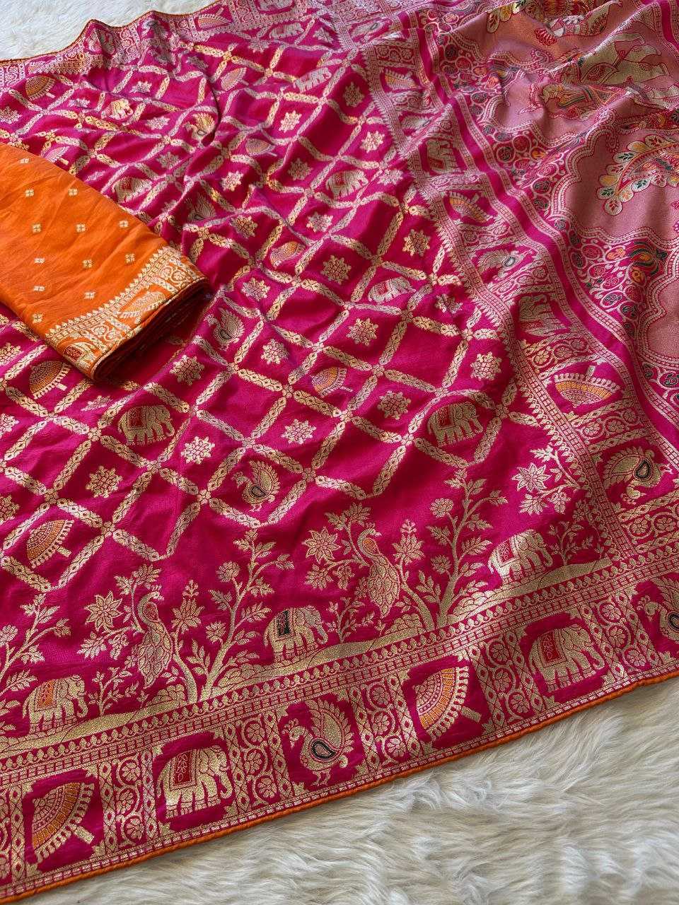 Ynf Dola Silk RIN225 932 Sarees Wedding Collections Festive Collections Wholesale Silk Sarees Zari Sarees Sarees With Blouse Manufacturer