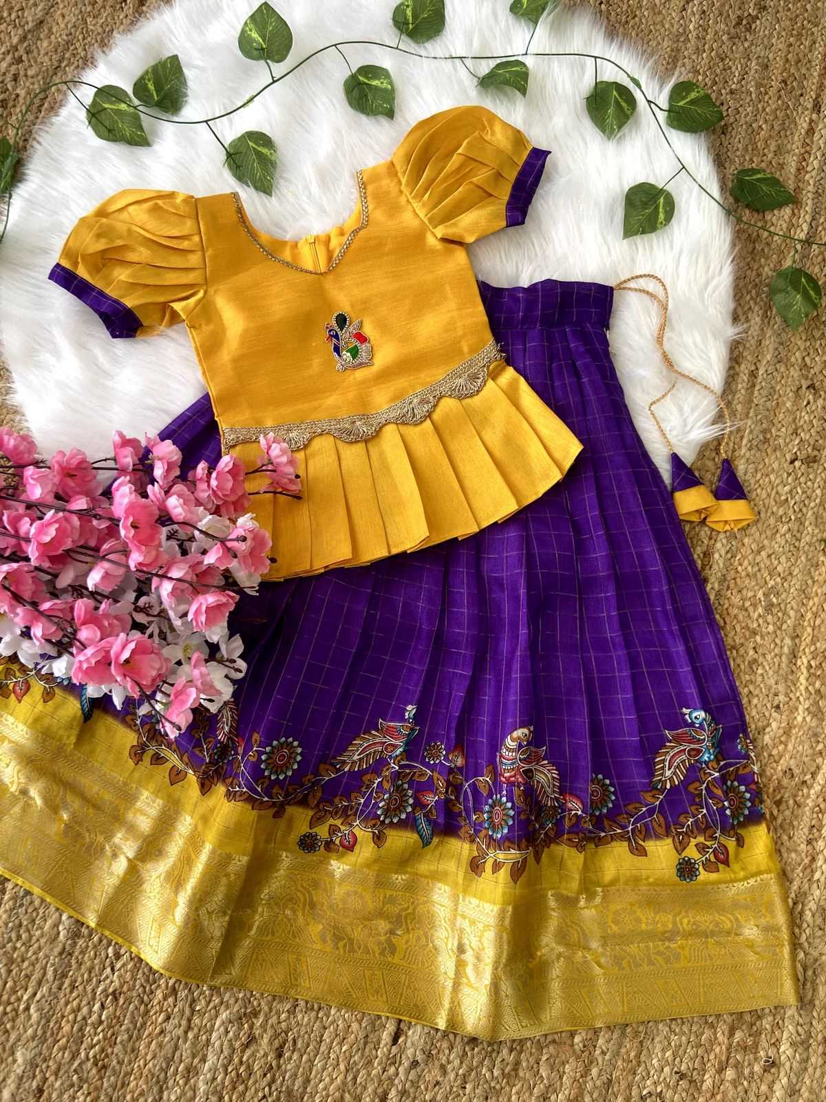 Ynf Dola Silk RIN235 ALSA Kids Wear Wholesale Kids Lehenga Kids Lehenga Choli Baby Girl Lehenga Manufacturer
