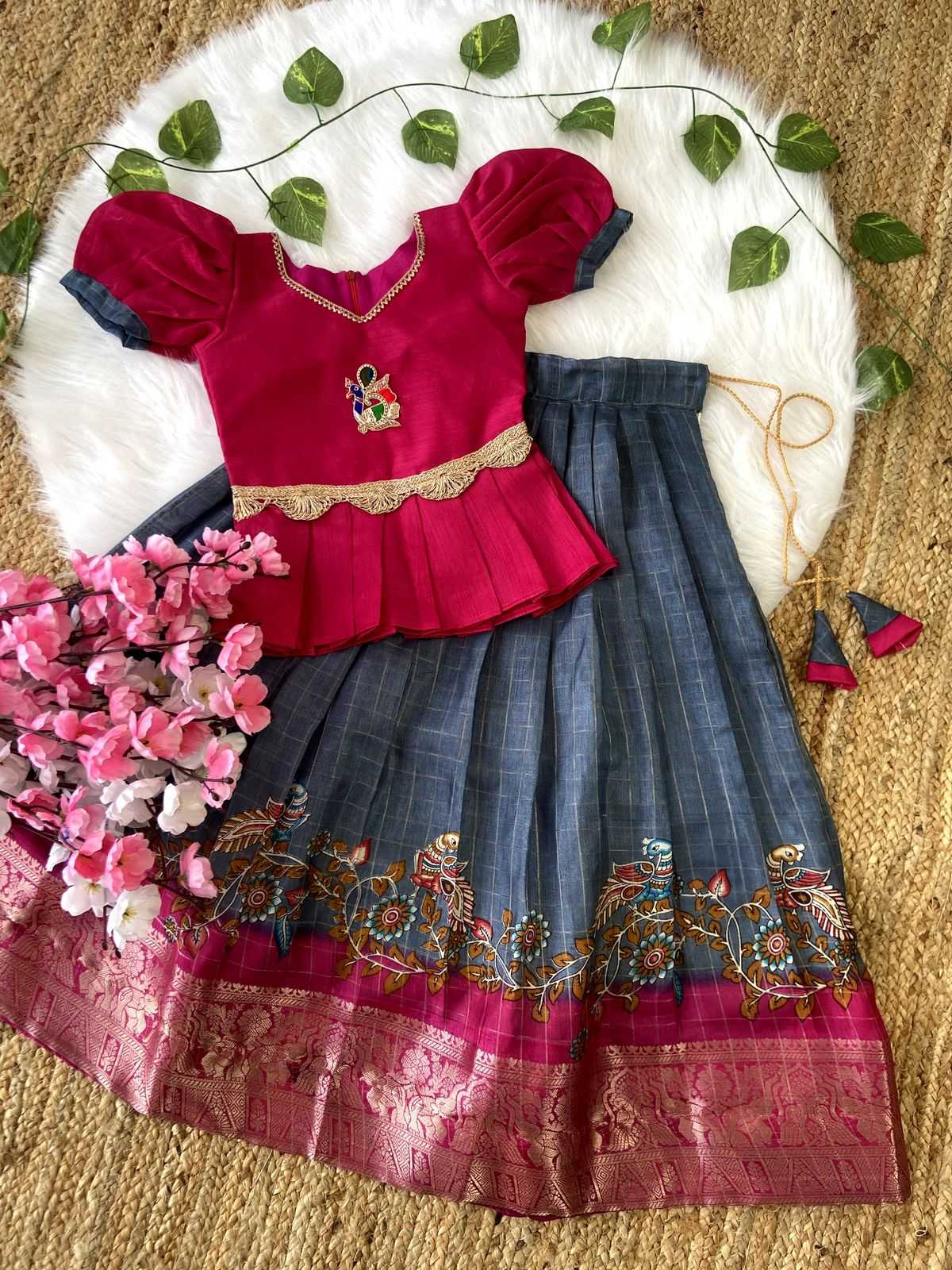 Ynf Dola Silk RIN235 ALSA Kids Wear Wholesale Kids Lehenga Kids Lehenga Choli Baby Girl Lehenga Manufacturer