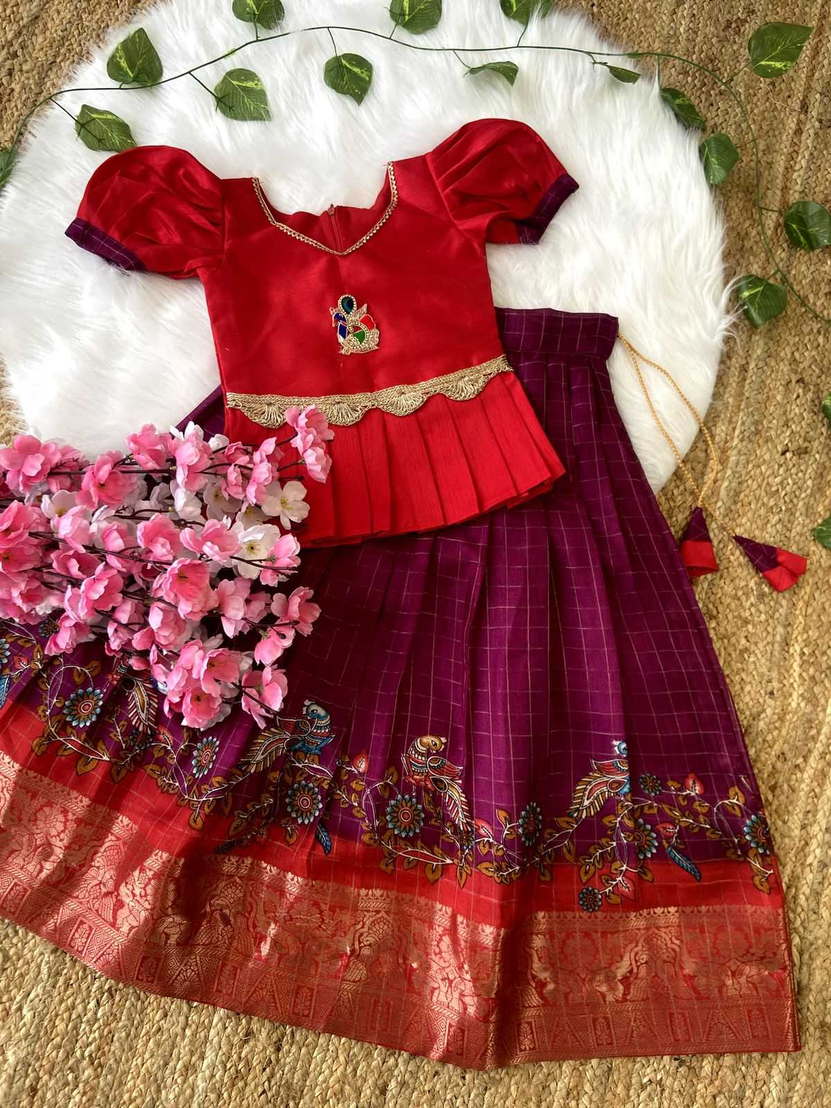Ynf Dola Silk RIN235 ALSA Kids Wear Wholesale Kids Lehenga Kids Lehenga Choli Baby Girl Lehenga Manufacturer